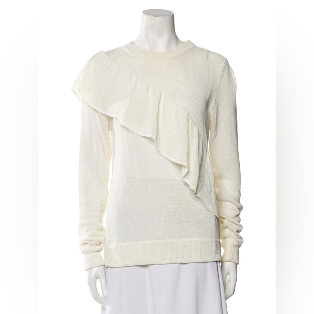 IRO Raja Ecru Ruffle Sweater size XS 2-4